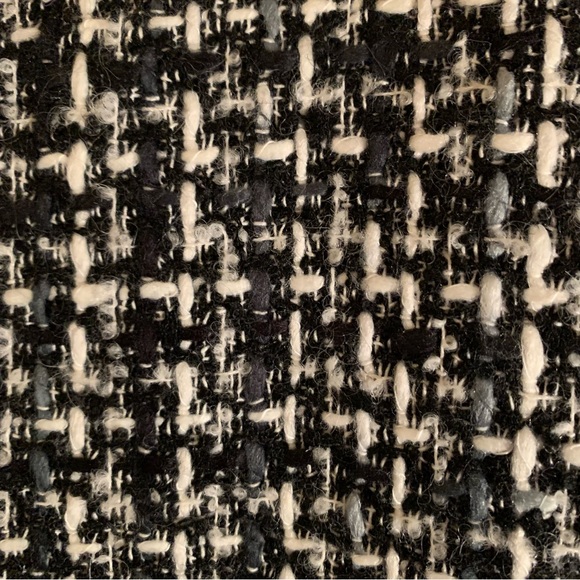 Skirt Suit Tweed Fringe Set Black/White (Jacket Sz 12, Skirt Sz 8) John … - Picture 14 of 15